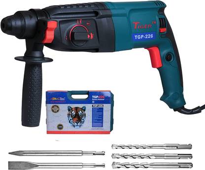 Khadija Reversible with 3 bits and 2 chisels TIGER 26MM TGP-226 Rotary Hammer Drill