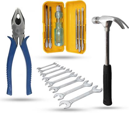 Hillgrove HGCM502M1 Claw Hammer with 5in1 Screwdriver Kit,Plier,Double Open End Wrench Set HGCM502M1 Claw Hammer with 5in1 Screwdriver Kit,Plier,Double Open End Wrench Set Curved Claw Hammer