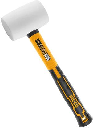 INGCO Rubber Hammer 450g Unique Design Fiberglass Handle Ball Peen Hammer