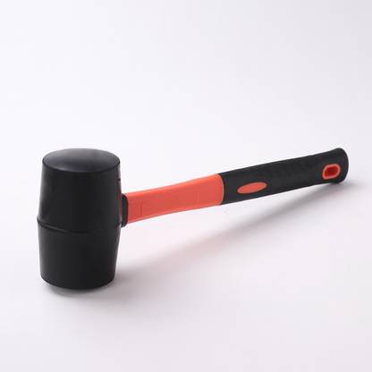 KUBER INDUSTRIES Non-Slip Small Hammer For Tiles| Soft Impact & No Damage (Red & Black) Mallet