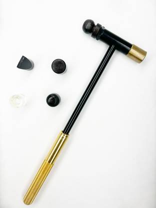 SAMENX Brass Mini/Portable 6-in-1 Hammer Set for Chasing/Flatter Soft Metal 17.5x7x5 Cm Brass Mini/Portable 6-in-1 Hammer Set for Chasing/Flattening Soft Metals. Precision Hammer