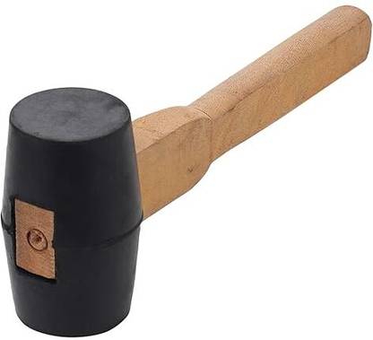 iconartsy mallet 1 2 Inch Diameter Rubber Mallet Hammer With Wooden Handle Mallet