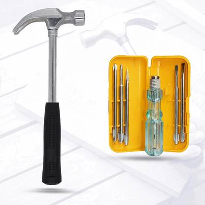 Hillgrove HGCM193M1 High Quality Durable with 5in1 Combination Screwdriver Curved Claw Hammer