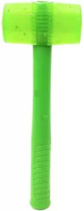 Ubod Rubber Mallet Hammer with Rubber Round Head and Non-Slip Comfortable Grip Handle Soft Face Hammer for Tiles and Other Work (Green) Mallet