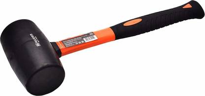 Harden 450 Grams Professional Rubber Mallet Hammer With Fiberglass Handle - Eco-Friendly Black Rubber Head, Ergonomic Comfortable Grip Handle, Durable, Tightly Linked - 590415 Hammer Mallet
