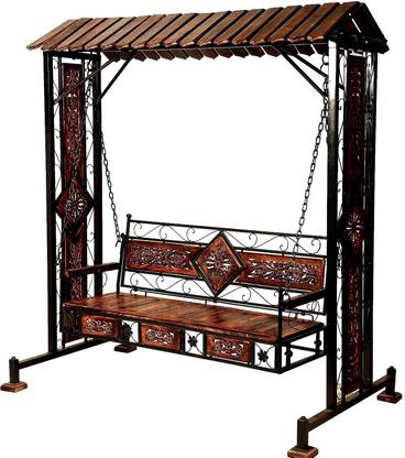 UA URBAN ART Swing Jhula Chair, Hammock, Outdoor- 3 Seater Weight Capacity 300Kgs+ Iron Hammock