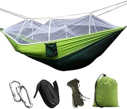 Hacer Mosquito Net & Carabiner Nylon Windproof Hanging Swing for Hiking Backpacking Nylon Hammock