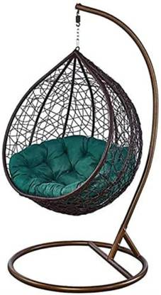 MS KANTI Single Seater Hammock Swing Chair&Stand&Cushion Hanging Jhula for Indoor,Outdoor Iron Hammock