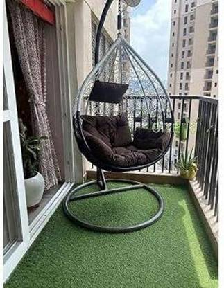 AIG Swing Chair With Stand & Free Cushion For Outdoor/Indoor Furniture(Free Cushion) Iron Small Swing