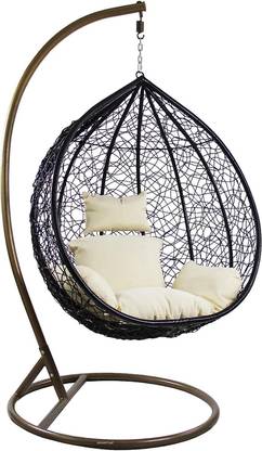 Universal furniture Outdoor Indoor Hanging Swing Chair with Stand Include Soft Fluffy,Hammock Chair Iron Hammock