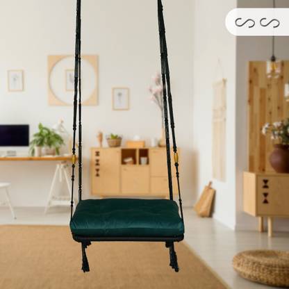 Patiofy Swing for Balcony, Swing for Indoor Jhula for Adults with Cushion Hanging Kit Polyester Large Swing