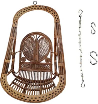 MiiArt bamboo hammock for adult with iron chain &2 huk capacity 100kg person can sit Bamboo Hammock