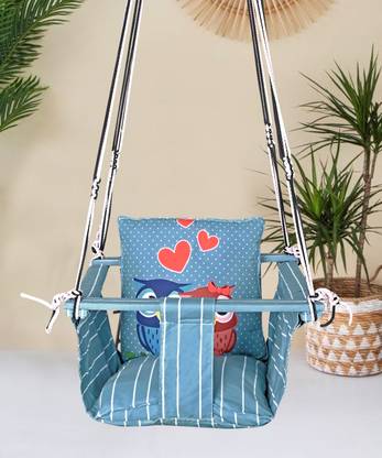 MSDCREATION Cotton Swing for Baby | Baby Swing Hanging Indoor Outdoor | Baby Garden Swing Cotton Small Swing