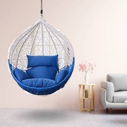 SPYDER HOME DECORE Single Seater Swing Chair Without Stand For Adult Ceiling Hang Iron Hammock