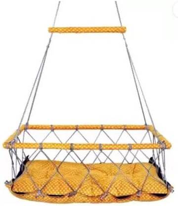 HURF CARE NEW BORN BABY (0-2 YEARS) PALNA JHULA SWING Cotton, Wooden Small Swing