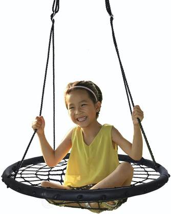 jumprfit Swings for kids Web Swing Indoor/Outdoor Crow Nest Spider Web Garden Swing 40" Steel Large Swing