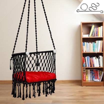 Patiofy Premium C Shape Swing for Adults/ Swing Chair/Swing for Balcony/Rope Polyester & Cotton Large Swing