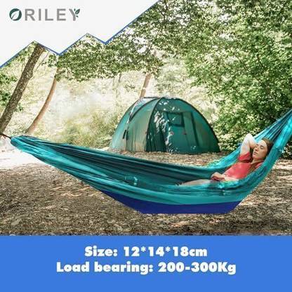 Oriley Mosquito Net & Carabiner 200-300 Kg Load Capacity Hanging Swing for Outdoor Nylon Hammock
