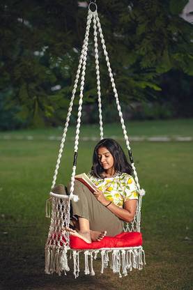 Patiofy Premium C Shape Swing Jhula for Home Polyester Large Swing