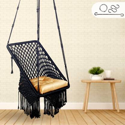 Patiofy Premium Square Shape Swing for Adults/ Jhula Indoor/ Swing for Balcony/ Hammock Polyester Large Swing