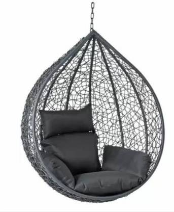 IIOF Hammock Swing Chair Without Stand Hanging Jhula for Home,Outdoor,Balcony- Grey Iron Small Swing