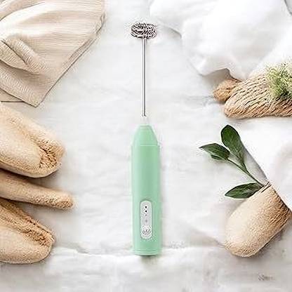 Kindlook 50 W Sea-Green Hand Blender Milk Frother USB, Electric Coffee Beater Hand Blender