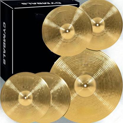 Urban Infotech New Cymbal Set for Drum 2-14" High-Hat, 16" Crash, 18" Crash, 20" Ride (5 pcs) Clash Cymbal