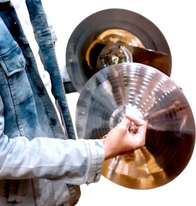 Mayur Musical Drummer Using the 14-Inch Crash Cymbal on Drum Set Clash Cymbal