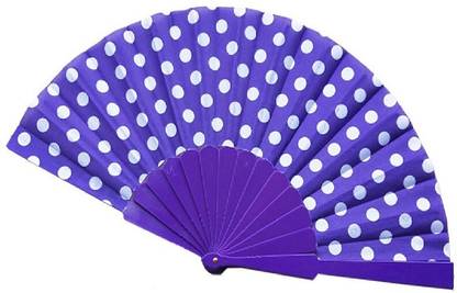 MOREL Foldable Printed Purple Hand Fan