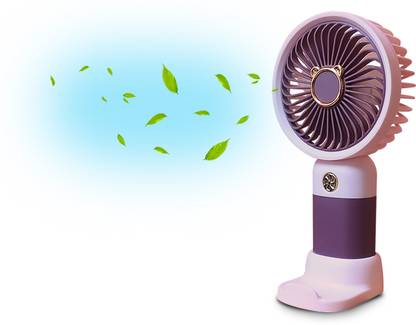 Symbelle USB Rechargeable Hand Fan with Mobile Holder | 3-Speed Settings | DD5630 Rechargeable Fan, USB Fan