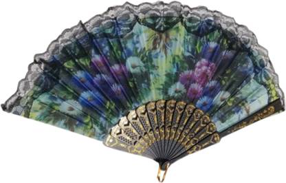 ka enterprises Foldable Printed Multicolor Hand Fan