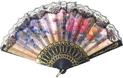 AuM Foldable Printed Multicolor Hand Fan