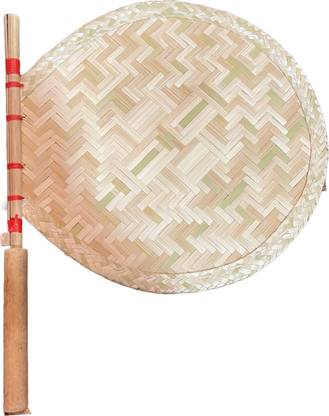 DKB Striped Brown Hand Fan