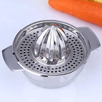 EVK Steel Stainless Hand Press Manual Orange Juice Maker for Baby Citrus Fruit Mosambi Hand Juicer