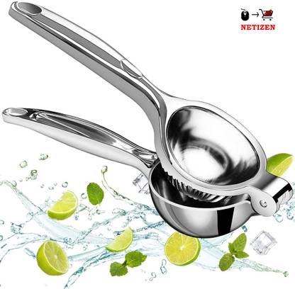 netizen Steel Finish Heavy Quality Lemon Squeezer / Citrus Hand Juicer