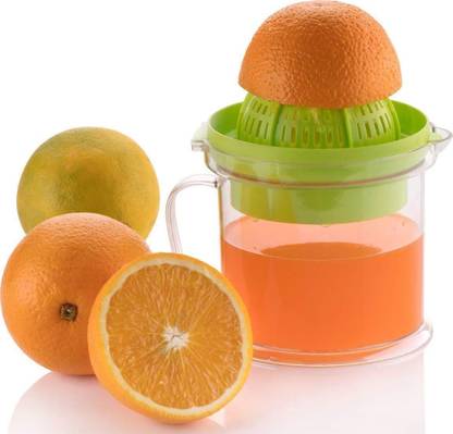 KITCHOOK Plastic 2 in 1 Hand Press Manual Juicer,Fruits Juicer,Orange,Manual Juicer Hand Juicer