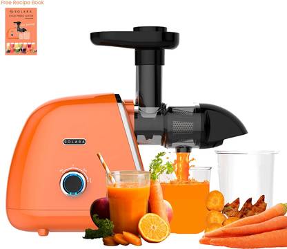 Solara Plastic SOLARA Slow Juicer |Recipes Incl | Orange Hand Juicer