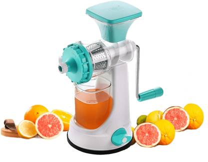 BLLUEX Plastic Manual Steel Handle Hand Juicer Mixer Blender Juice Maker Machine for Home, Hand Juicer
