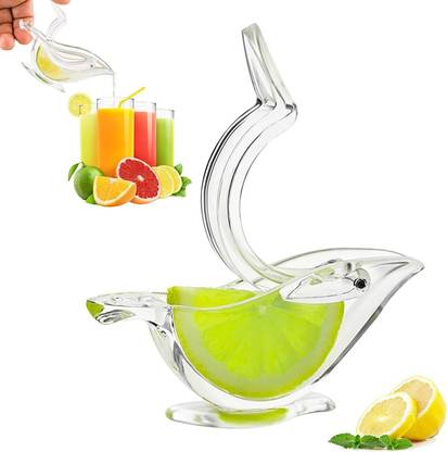 JELOX Glass Manual Lemon Slice Squeezers Portable Transparent Fruit squeezer Bird Shape Hand Juicer