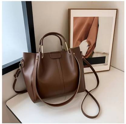 aesthetic Women Brown Shoulder Bag
