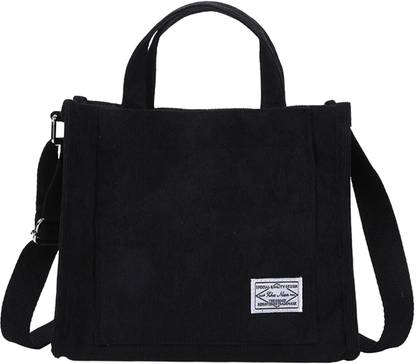 Lyla Corduroy Crossbody Bag Women Purse Shoulder Bag Messenger Handbag Black Multipurpose Bag