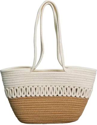 DYARCHY Women Brown, White Hand-held Bag