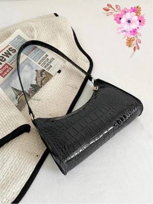 LSTYLE Women Black Sling Bag