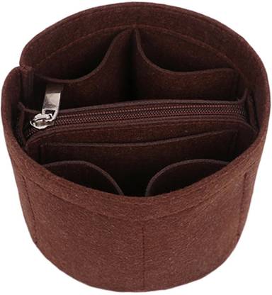 Lyla Storage Bag Liner Insert Bucket Type with Compartments Durable Material Felt Cof Shoulder Bag