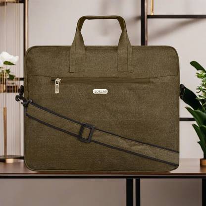 LOREM BG11 Brown Color Briefcase Laptop Bag Cross Body Office Business Professional Bag for Men & Women Waterproof Messenger Bag