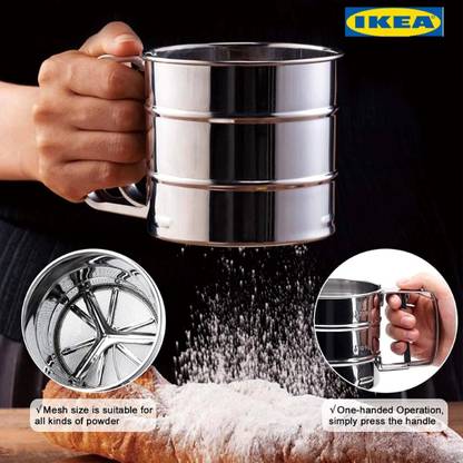 IKEA Digital Shoppy IDEALISK Flour Sifter Stainless Steel(Pack of 1 ) 50174516 Hand Muller Grinder