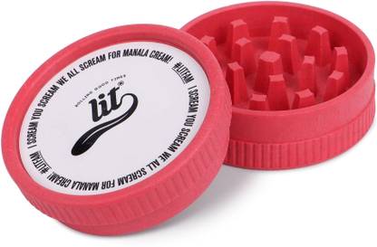 LIT 63mm, Classic Biodegradable Herb crusher, Grinder Medium with filter Hand Muller Grinder