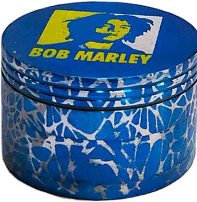 Puff Smart Bob Marley Blue Design Small Size Each Crusher Color May Very Hand Muller Grinder