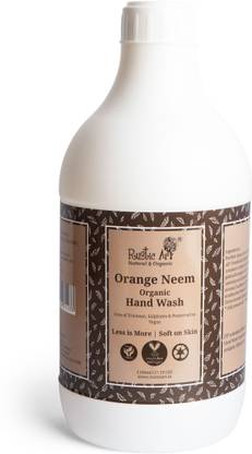 RUSTIC ART Organic Orange Neem Hand Wash (1100ml) Hand Wash Bottle