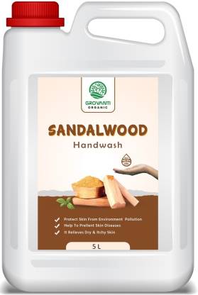 GROVANTI ORGANIC SANDALWOOD HANDWASH LIQUID 5 LITER Hand Wash Can